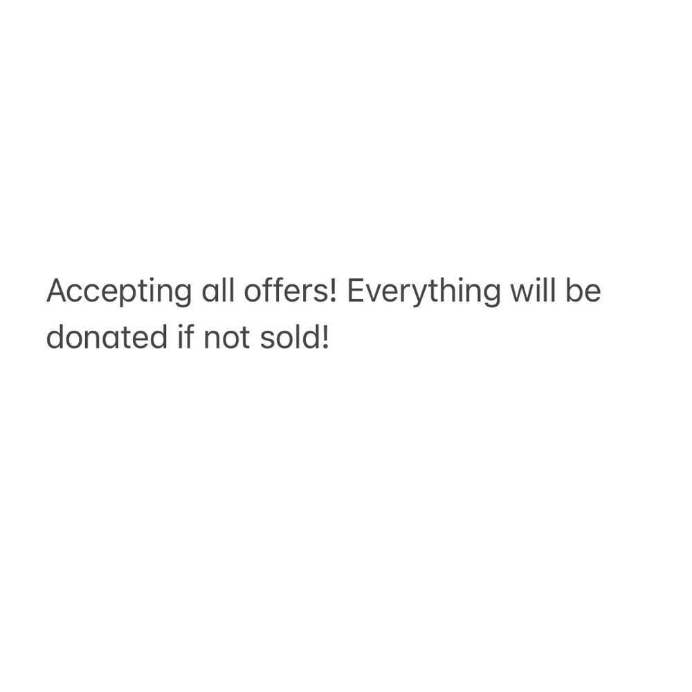 Accepting ALL offers!